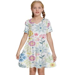 Graphic Art 002 Kids  Short Sleeve Tiered Mini Dress by nateshop