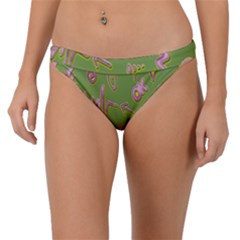 Green Yes Pink Band Bikini Bottom by nateshop