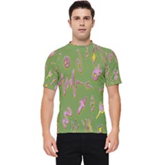 Green Yes Pink Men s Short Sleeve Rash Guard