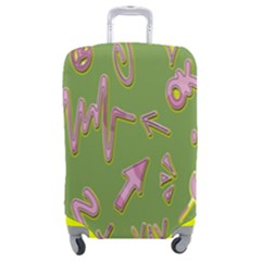 Green Yes Pink Luggage Cover (medium) by nateshop