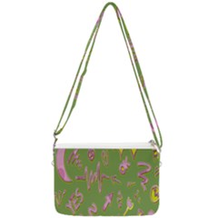 Green Yes Pink Double Gusset Crossbody Bag by nateshop