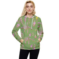 Green Yes Pink Women s Lightweight Drawstring Hoodie