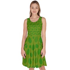 Green-apples Knee Length Skater Dress With Pockets by nateshop