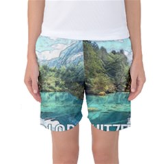 Blausee Naturpark - Switzerland Women s Basketball Shorts by ConteMonfrey