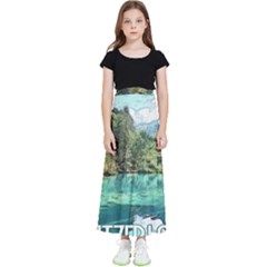 Blausee Naturpark - Switzerland Kids  Flared Maxi Skirt by ConteMonfrey