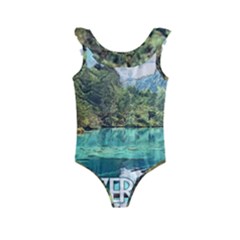 Blausee Naturpark - Switzerland Kids  Frill Swimsuit by ConteMonfrey