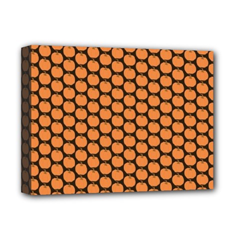 Cute Pumpkin Black Small Deluxe Canvas 16  X 12  (stretched)  by ConteMonfrey