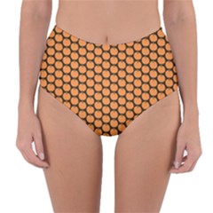 Cute Pumpkin Black Small Reversible High-waist Bikini Bottoms by ConteMonfrey