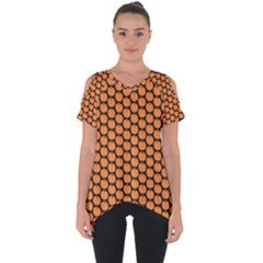 Cute Pumpkin Black Small Cut Out Side Drop Tee by ConteMonfrey