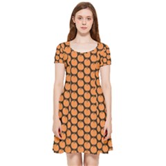 Cute Pumpkin Black Small Inside Out Cap Sleeve Dress by ConteMonfrey