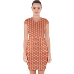 Cute Pumpkin Small Capsleeve Drawstring Dress  by ConteMonfrey