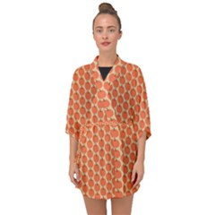 Cute Pumpkin Small Half Sleeve Chiffon Kimono by ConteMonfrey