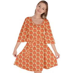 Cute Pumpkin Small Velour Kimono Dress by ConteMonfrey