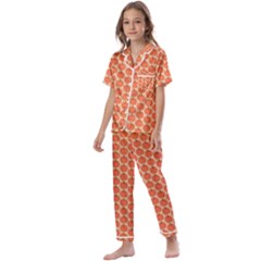 Cute Pumpkin Small Kids  Satin Short Sleeve Pajamas Set by ConteMonfrey