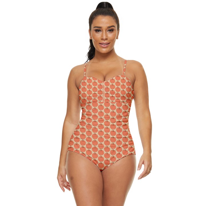 Cute Pumpkin Small Retro Full Coverage Swimsuit