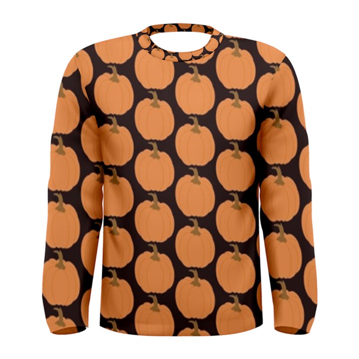 Black And Orange Pumpkin Men s Long Sleeve Tee