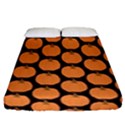 Black And Orange Pumpkin Fitted Sheet (California King Size) View1