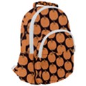 Black And Orange Pumpkin Rounded Multi Pocket Backpack View2