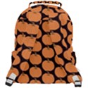 Black And Orange Pumpkin Rounded Multi Pocket Backpack View3