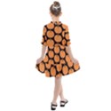 Black And Orange Pumpkin Kids  All Frills Chiffon Dress View2