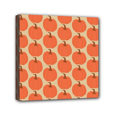 Cute Pumpkin Mini Canvas 6  X 6  (stretched) by ConteMonfrey