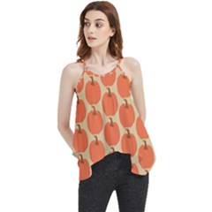 Cute Pumpkin Flowy Camisole Tank Top by ConteMonfrey