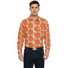 Cute Pumpkin Men s Long Sleeve Pocket Shirt  by ConteMonfrey