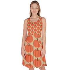 Cute Pumpkin Knee Length Skater Dress With Pockets by ConteMonfrey