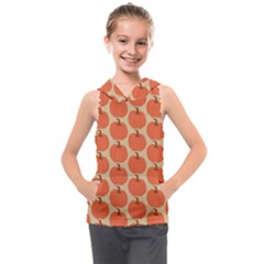 Cute Pumpkin Kids  Sleeveless Hoodie by ConteMonfrey