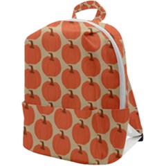 Cute Pumpkin Zip Up Backpack by ConteMonfrey