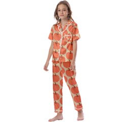 Cute Pumpkin Kids  Satin Short Sleeve Pajamas Set by ConteMonfrey