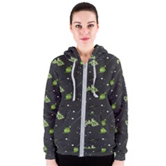 Halloween - The Witch Is Back   Women s Zipper Hoodie by ConteMonfrey