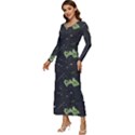 Halloween - The Witch Is Back   Long Sleeve Velour Longline Maxi Dress View2