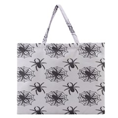 Spider Web - Halloween Decor Zipper Large Tote Bag by ConteMonfrey