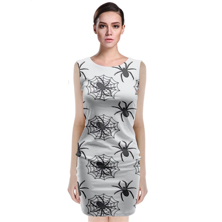 Spider Web - Halloween Decor Classic Sleeveless Midi Dress