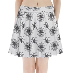 Spider Web - Halloween Decor Pleated Mini Skirt by ConteMonfrey