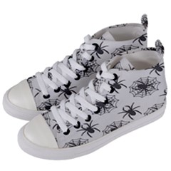 Spider Web - Halloween Decor Women s Mid-top Canvas Sneakers by ConteMonfrey