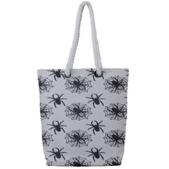 Spider Web - Halloween Decor Full Print Rope Handle Tote (small) by ConteMonfrey