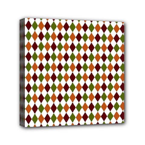 Halloween Palette Plaids   Mini Canvas 6  X 6  (stretched) by ConteMonfrey