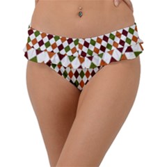 Halloween Palette Plaids   Frill Bikini Bottom by ConteMonfrey