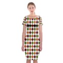 Halloween Palette Plaids   Classic Short Sleeve Midi Dress View1