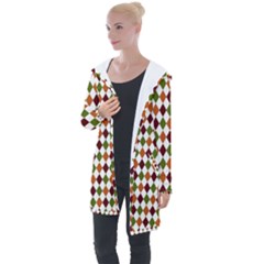 Halloween Palette Plaids   Longline Hooded Cardigan by ConteMonfrey