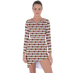 Halloween Palette Plaids   Asymmetric Cut-out Shift Dress by ConteMonfrey