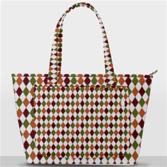 Halloween Palette Plaids   Back Pocket Shoulder Bag 