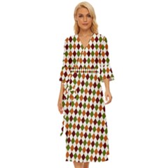 Halloween Palette Plaids   Midsummer Wrap Dress by ConteMonfrey