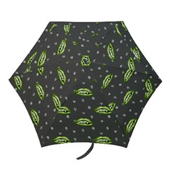 Green Vampire Mouth - Halloween Modern Decor Mini Folding Umbrellas by ConteMonfrey