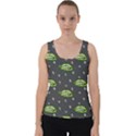 Green Vampire Mouth - Halloween Modern Decor Velvet Tank Top View1