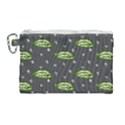 Green Vampire Mouth - Halloween Modern Decor Canvas Cosmetic Bag (Large) View1