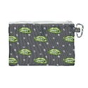 Green Vampire Mouth - Halloween Modern Decor Canvas Cosmetic Bag (Large) View2