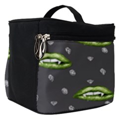 Green Vampire Mouth - Halloween Modern Decor Make Up Travel Bag (small) by ConteMonfrey